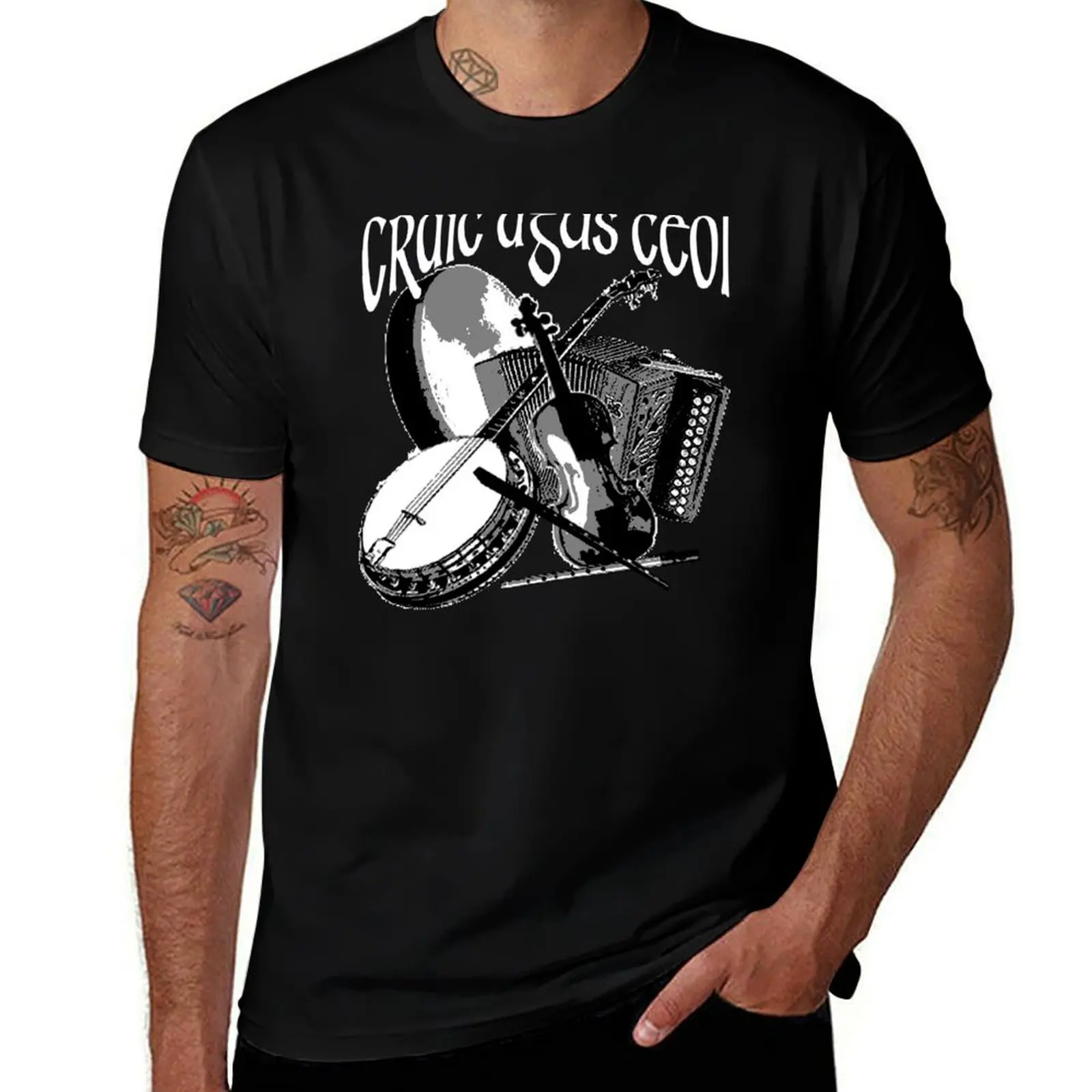 Irish Craic agus Ceol - Irish Music T-Shirt man t shirt sports fans anime summer tops t shirts for men cotton