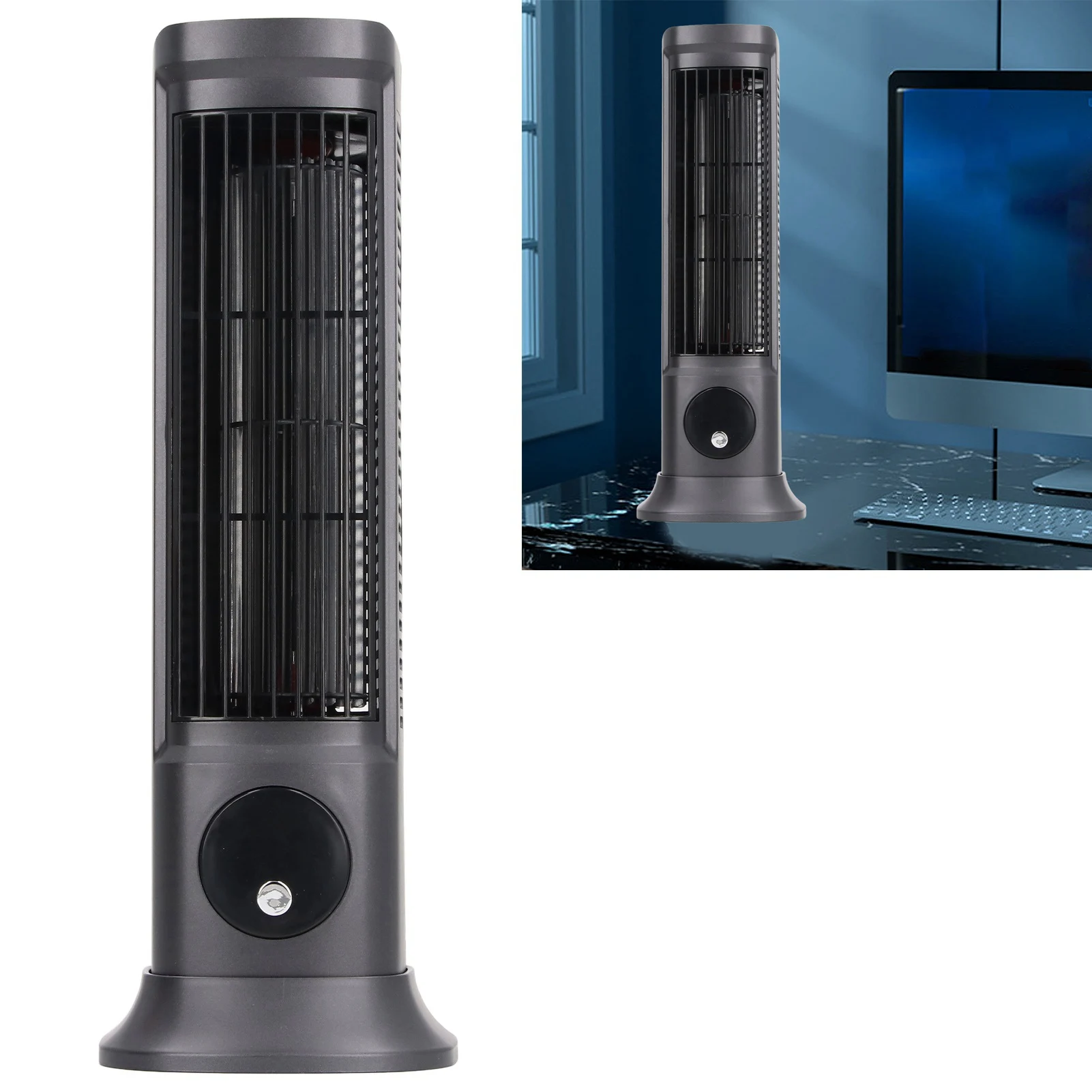 

Настольный башенный вентилятор Профессиональный эффективный тихий 3-уровневый регулируемый безлопастной настольный вентилятор для спальни, домашнего офиса, рабочего стола