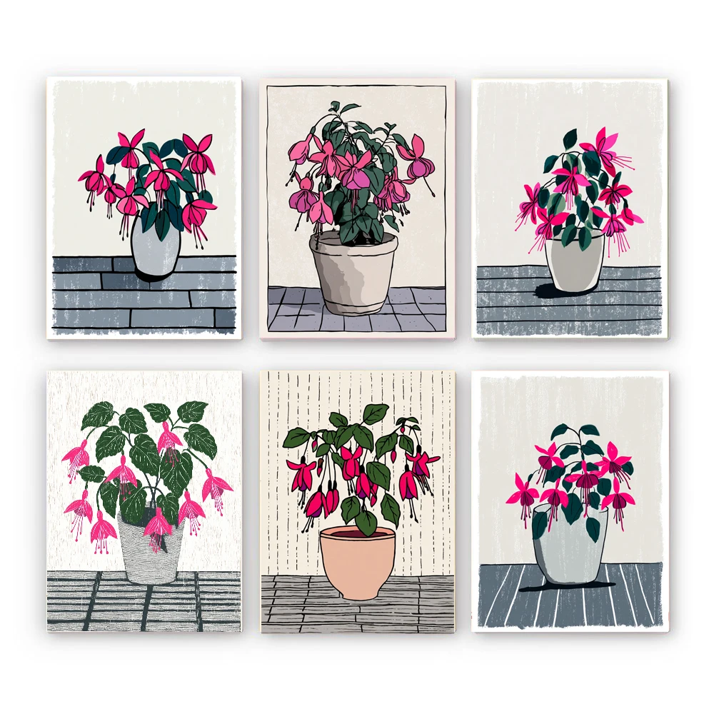 

Hand Paint Pink flowers Leisure living Room Painting By Numbers Kit DIY Acrylic Artwork Canvas Art Gift Home