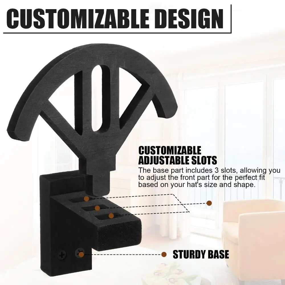 New Wooden Cowboy Hat Rack Wall Mounted Keep Original Shape Hat Storage Holder Space Saving Adjustable Design Hat Hanger