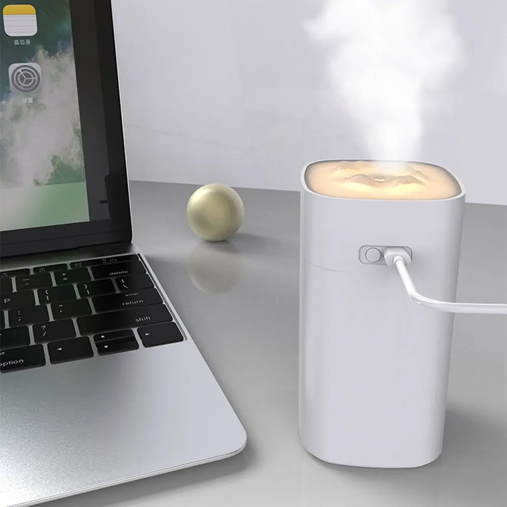 加湿器リング雰囲気小さなランタンスプレー加湿器寝室ハンドヘルドスノーマウンテンナイトライト