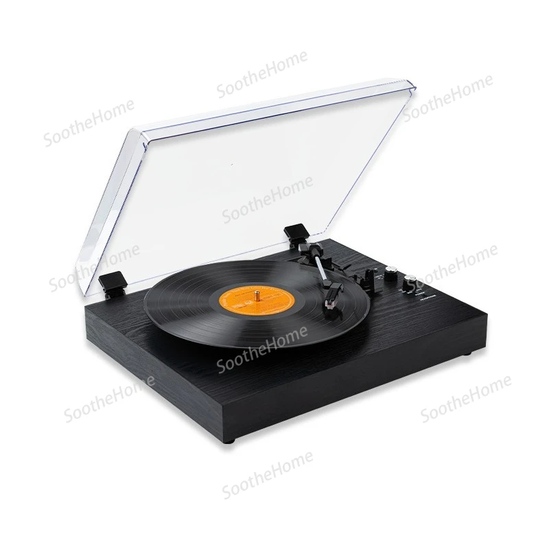 Reproductor de discos de vinilo Retro, gramófono antiguo, juego de exhibición para el hogar de estilo americano, Porta Cds, organizador, estante para Cd