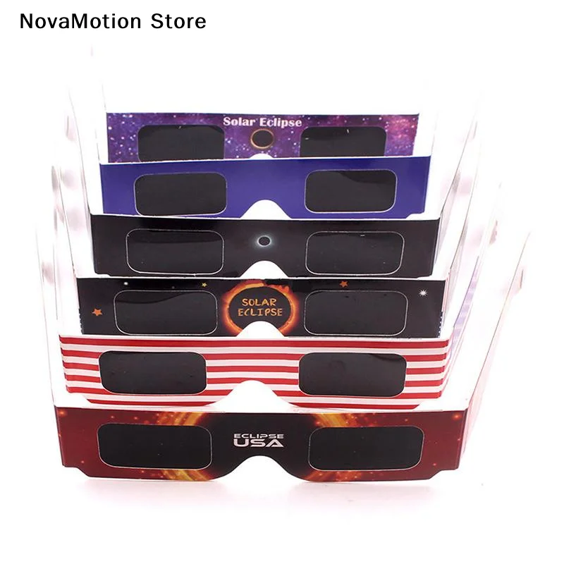 [NM]5/10pcs Solar Eclipse Glasses Direct Sun Viewing Solar Eclipse Glasses Protect Eyes Total Partial Eclipse Glass[NM]