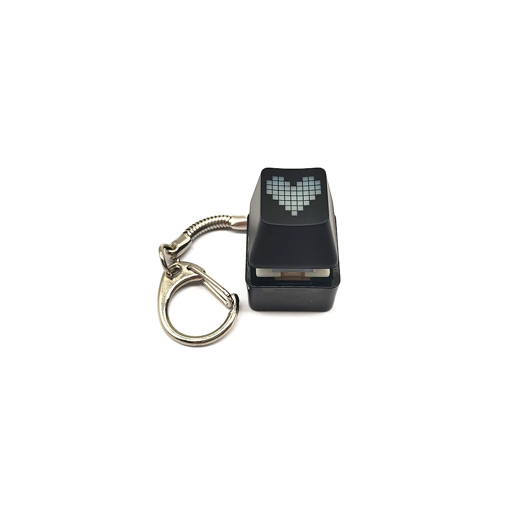 RGB الإضاءة المفاتيح زوجين كيرينغ الإصبع مكتب الضغط لعبة مفتاح غطاء مفتاح الهاتف المحمول على ظهره قلادة هدية