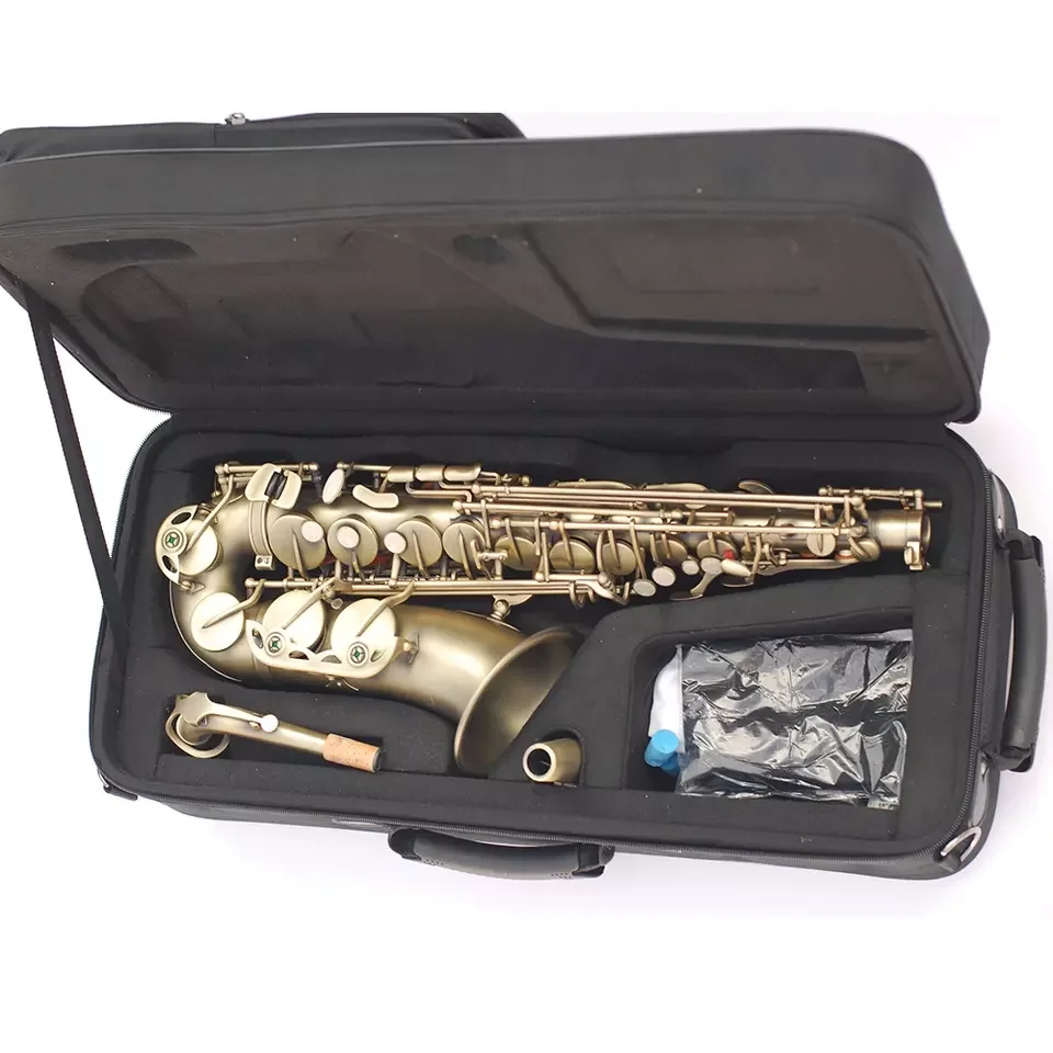 Beginners Preferred Alto Saxophone Electrophoresis Gold Paint Eb-tone(free LOGO Carving) FOB Reference