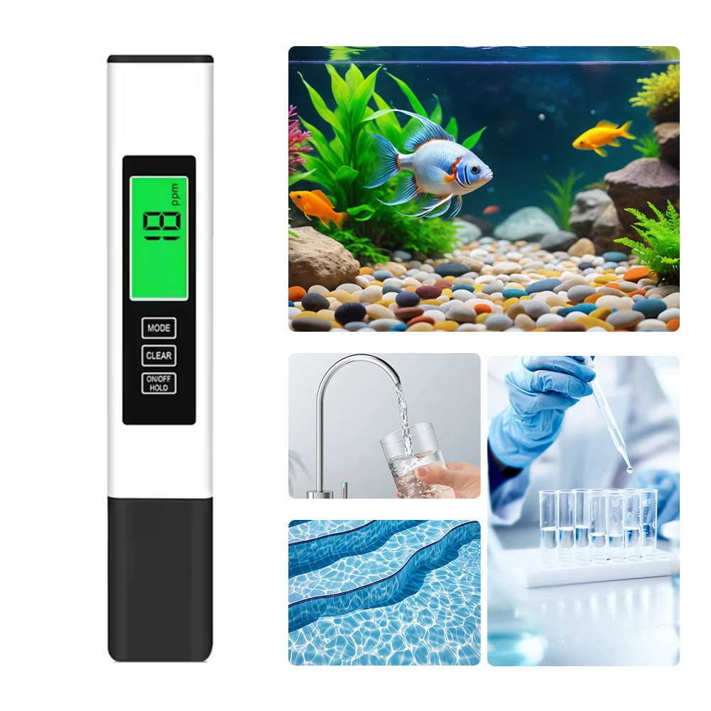 

4 in 1 Portable Water Tester TDS Meter EC Meter & Temperature Meter for Drinking Water Hydroponics Aquariums Pools