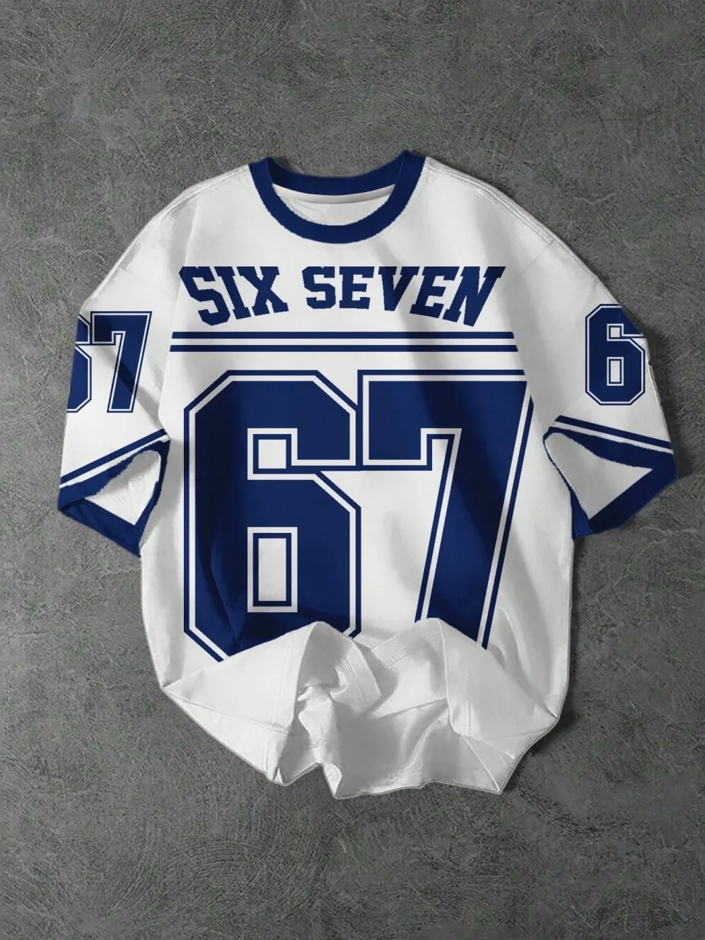 Kinderkleidung Lässiges Einfaches Cooles 67-Print Sommer Rundhals Kurzarm T-Shirt Tops Outdoor Baseball Kinderkleidung Jungen – Detail 3