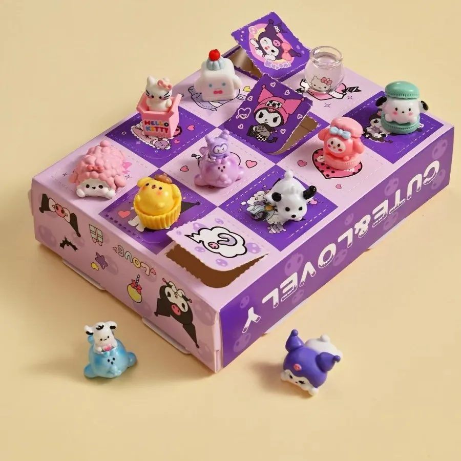 

The New Sanrio Kuromi Witch Festival Serie Blind Box Set Of Fashion Play Hand Action Doll Tabletop Decoration Girl Children Gift