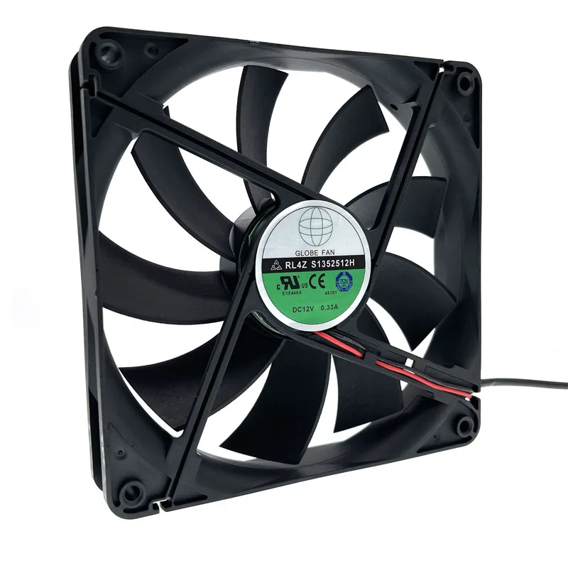 Wentylator chłodzący PSU 135 mm RL4Z S 1352512 H 12V 0,33A 13,5CM Zasilacz podwozia Wentylator chłodzący 135x135x25mm Chłodnica