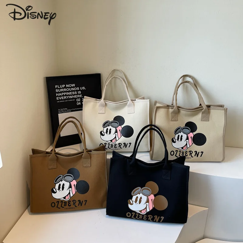 

Mickey 2025 Новая женская сумка, модная женская сумка высокого качества, женская сумка на плечо с героями мультфильмов для отдыха, большая вместительная женская сумка для покупок
