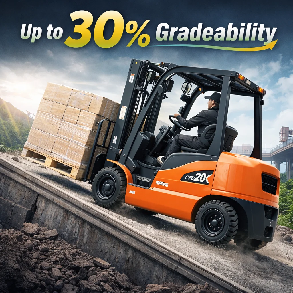 Heavy Load Electric Forklift Truck for Construction Site Warehouse Outdoor Material Handling Equipment