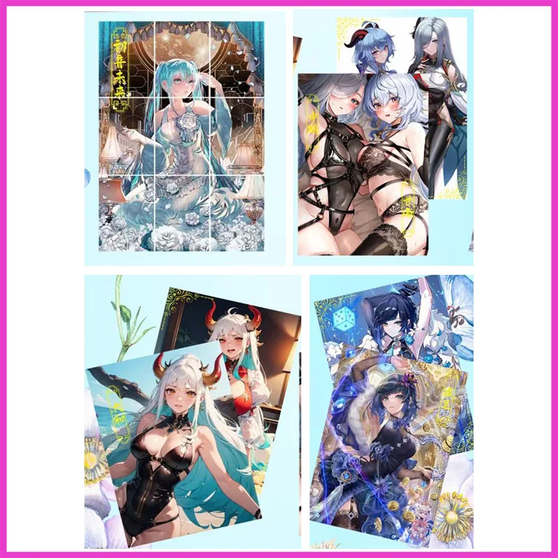 

Anime Goddess Story Rare Puzzle Refraction Foil Hatsune Miku Yamato Shenhe Yelan Toys for boys Collectible Card Birthday Present