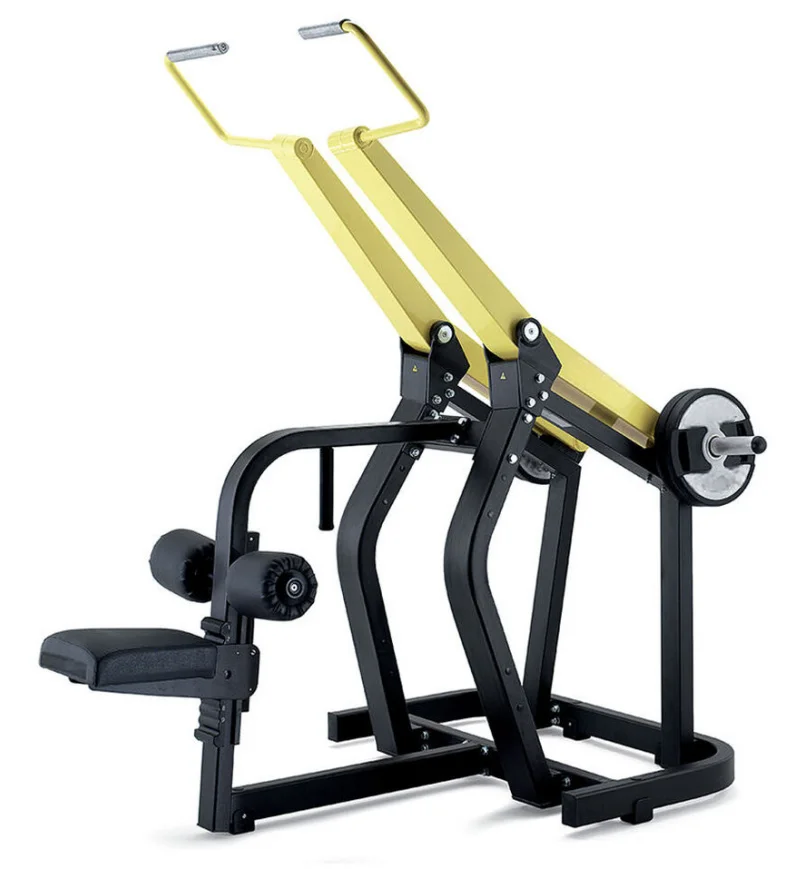 Máquina Multifuncional de Polea Alta con Carga de Placas NO.6 para Entrenamiento de Espalda, Brazos, Pecho y Piernas - Equipo de Gimnasio Iso-Lateral Frontal
