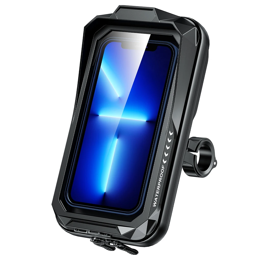 Waterproof Motorcycle Bike Mobile Phone Holder Case Support Universal Bicycle GPS 360 Adjustable Motorcycle Cellphone Holder Bag