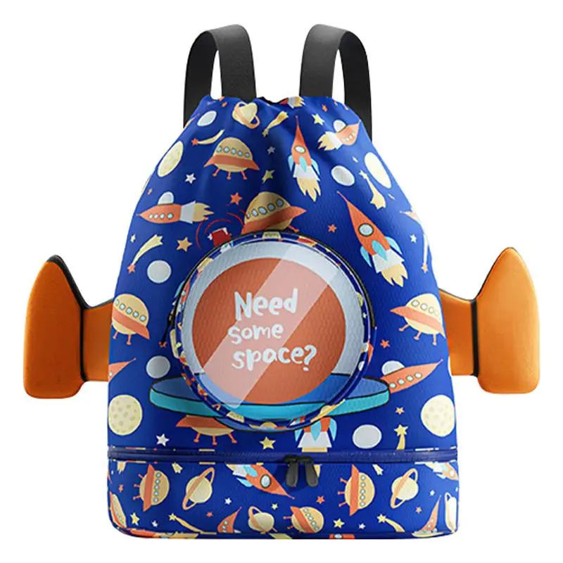 Swimming Bags For Kids Portable Beach Swim Sports Bag Waterproof Dry Wet Separation Bag For Swimming With Shoe Compartment