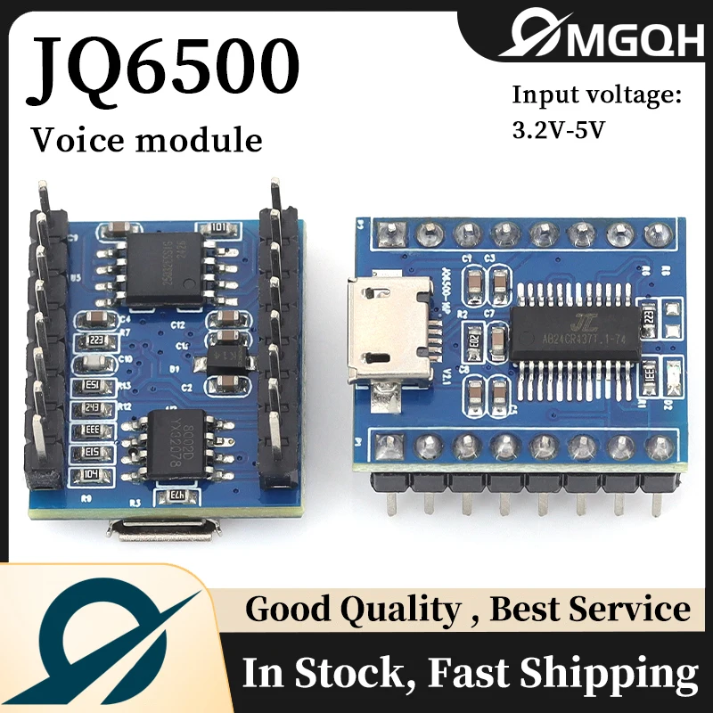 MGQH JQ6500 Sprach-Sound-Modul USB Ersetzen Sie ein bis fünf Wege MP3-Sprachstandard JQ6500 Sprachmodul 16M