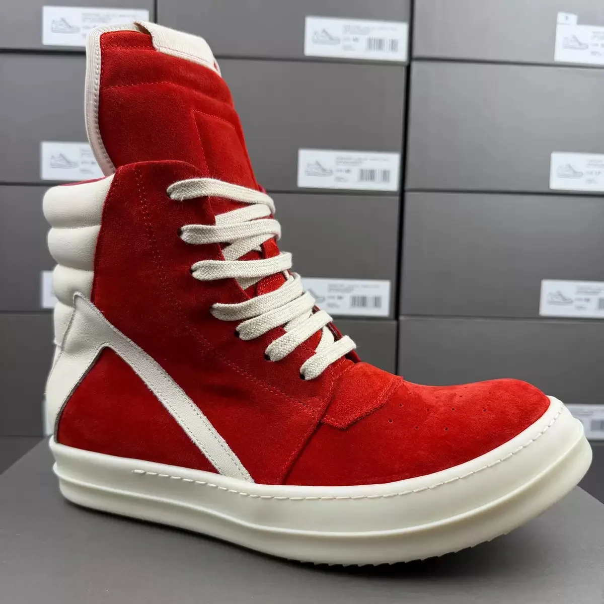 

Men Casual Shoes Owens Genuine Leather Thick Sole Platform Increasing High To Ankle Shoes For Woman Brand Designers Sneakers