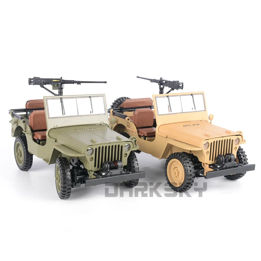 HG4-58 Willys 1/14 RC Electric Remote Control Model RC Car MINI Simulation Military Truck Military Truck Toy for Adults Kids