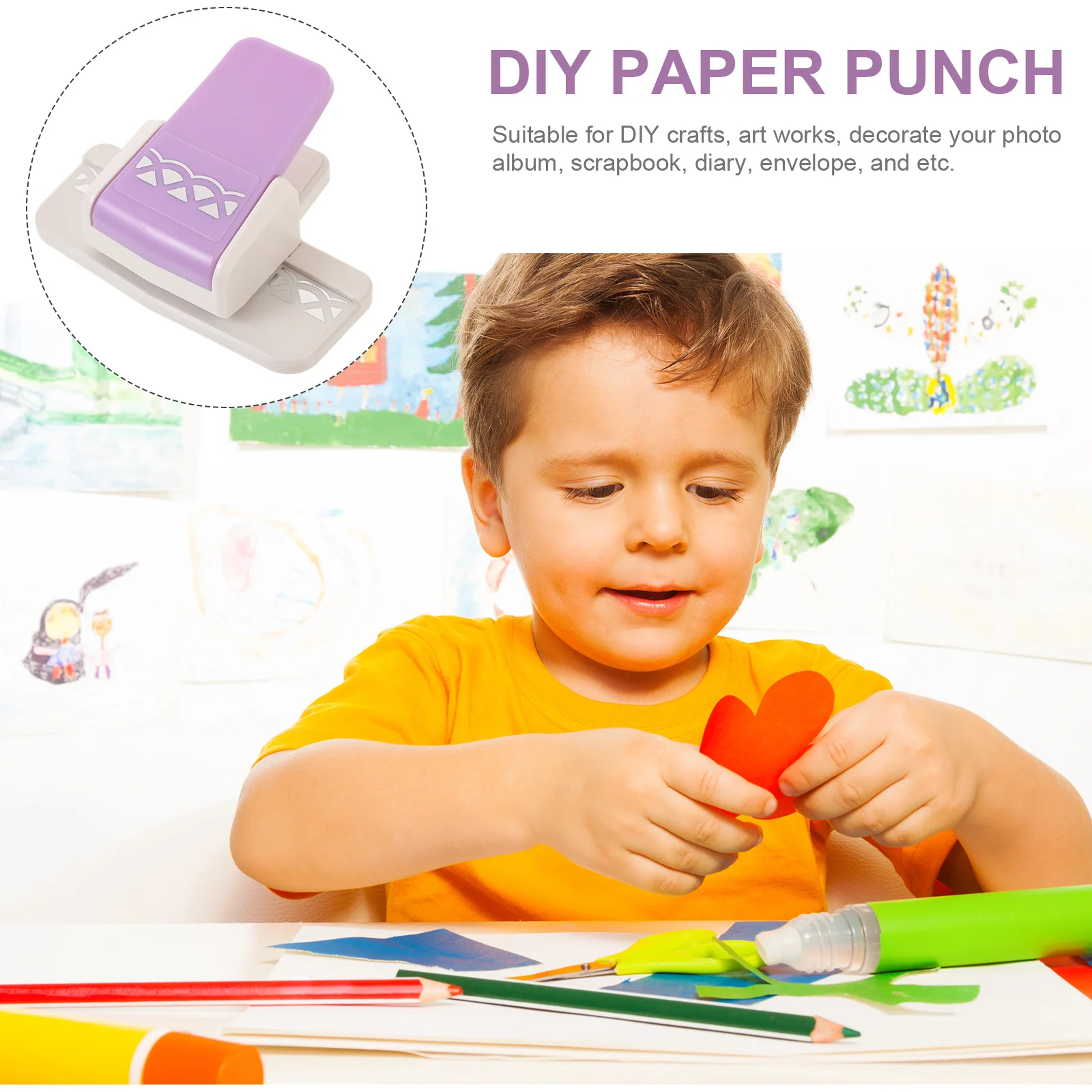 

DIY Paper Punch Craft Art Puncher Portable Lightweight Embossing Lace Kids Scrapbooking Tool Painting Storage