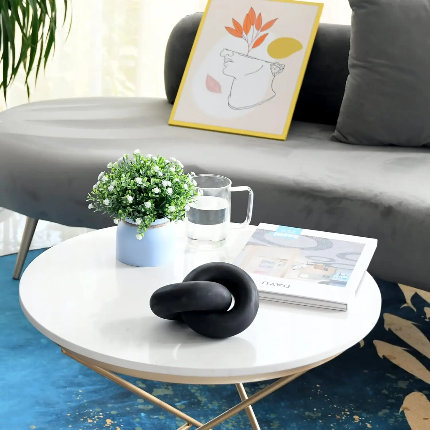 Wholesale Hand Carved Wood Knot Link Table Decor Wood Chain Link Decor for Living Room customizable