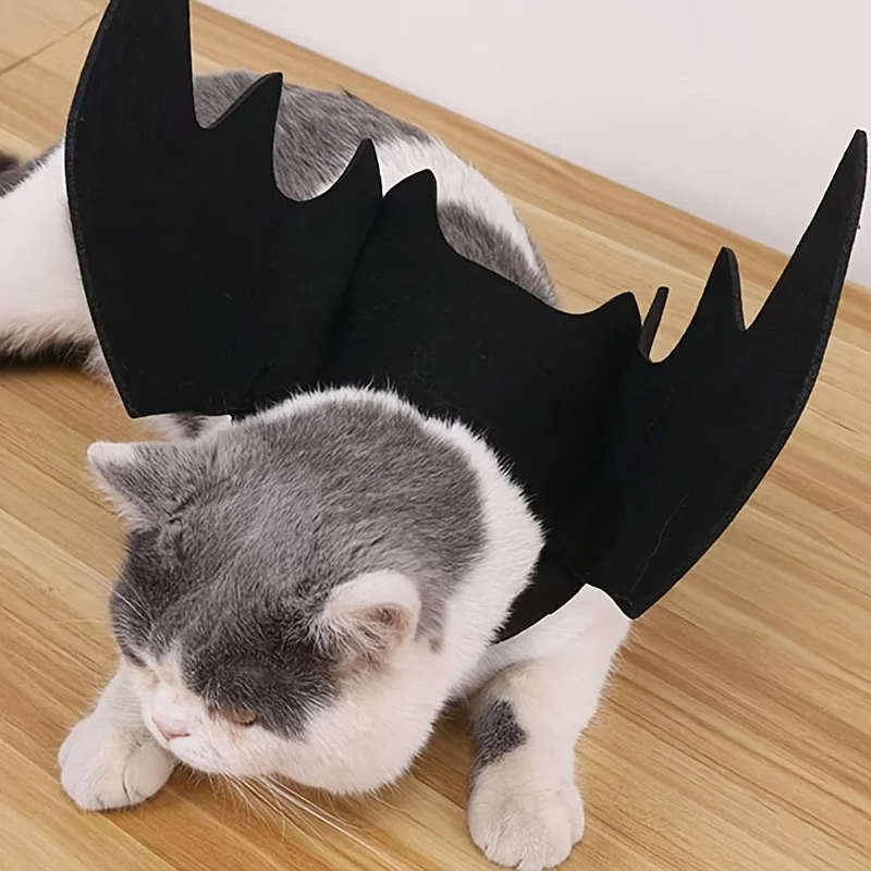 1/3 Stück Katzenflügel Halloween-Kostüme Kleines Hunde-Cosplay-Partykleid für Haustier-Welpen Feiertags-Rollenspiel-Dekor Halsband-Zubehör – Detail 11