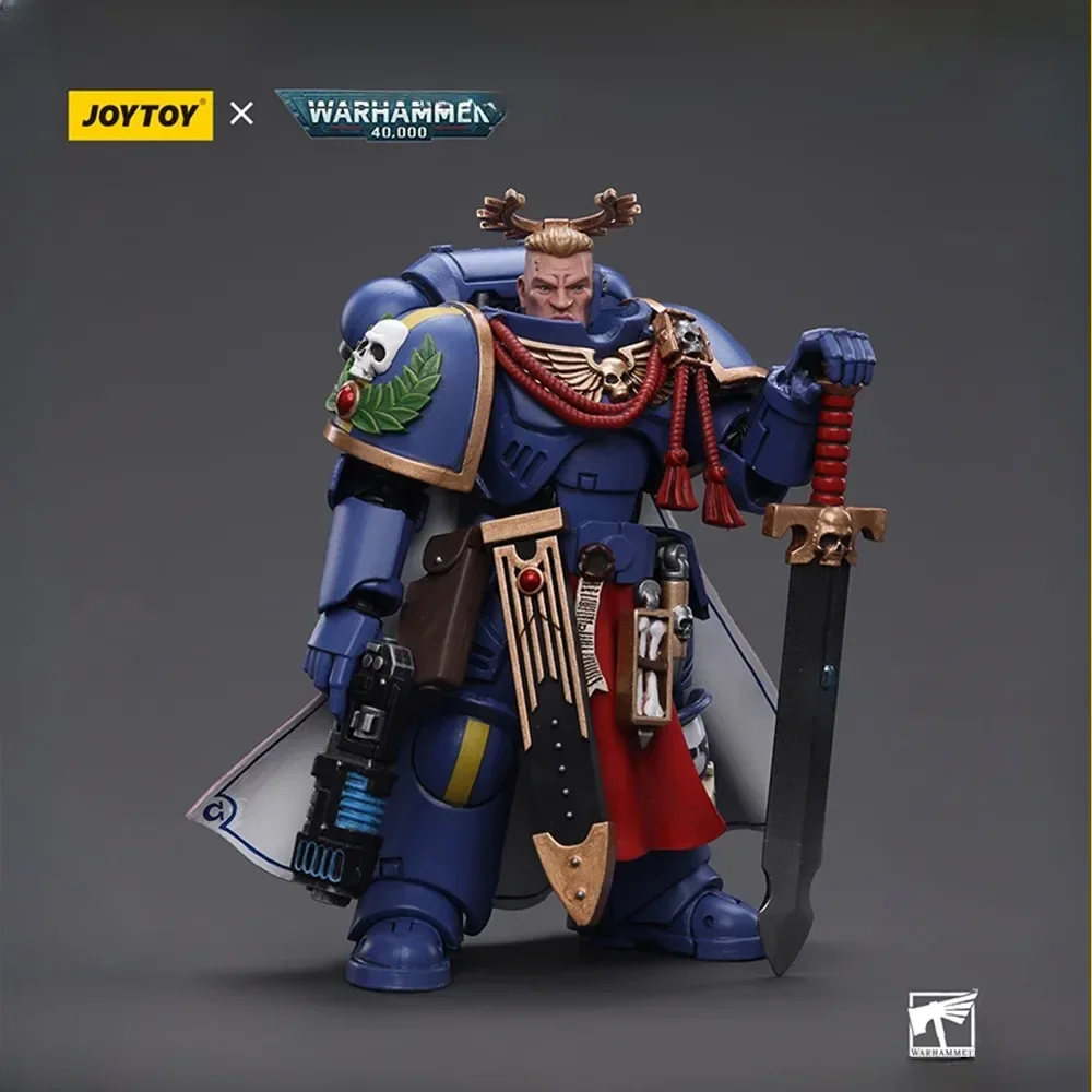 [EM ESTOQUE] JOYTOY Warhammer 1/18 40k Figuras de ação Ultramarines Primaris Capitão com espada de energia de anime e modelo de pistola de plasma