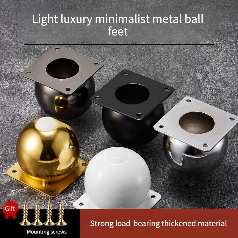 Light Luxury Round Furniture Support Legs, Metal Sofa Legs, TV Cabinet, Bedside Table Feets, Coffee Table Foot, Table Legs