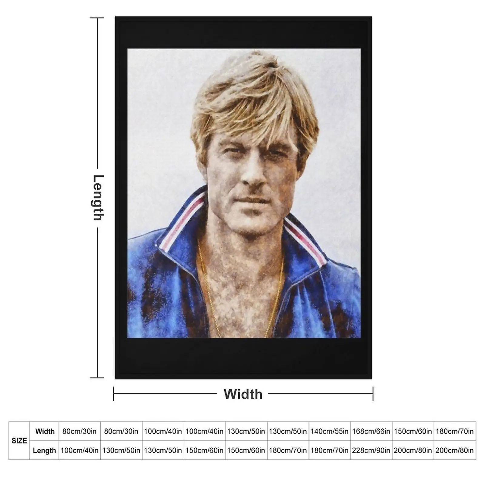 Robert Redford Hollywood Legend Photographic Actor Throw Blanket Extra Large Throw Designers Blankets