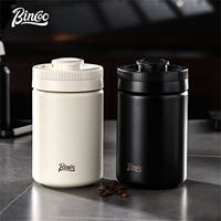 Bincoo Airtight Coffee Container: Food-Grade 304 Steel, Pump-Vacuum & Stackable, Humidity-Proof Storage with Date Scale