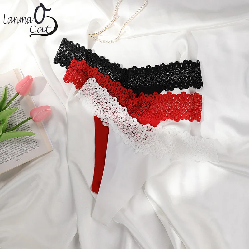 

Women's Underwear Lace Panties Low Waist Thongs Underwear For Women Sexy Lace G string Underpants Intimates