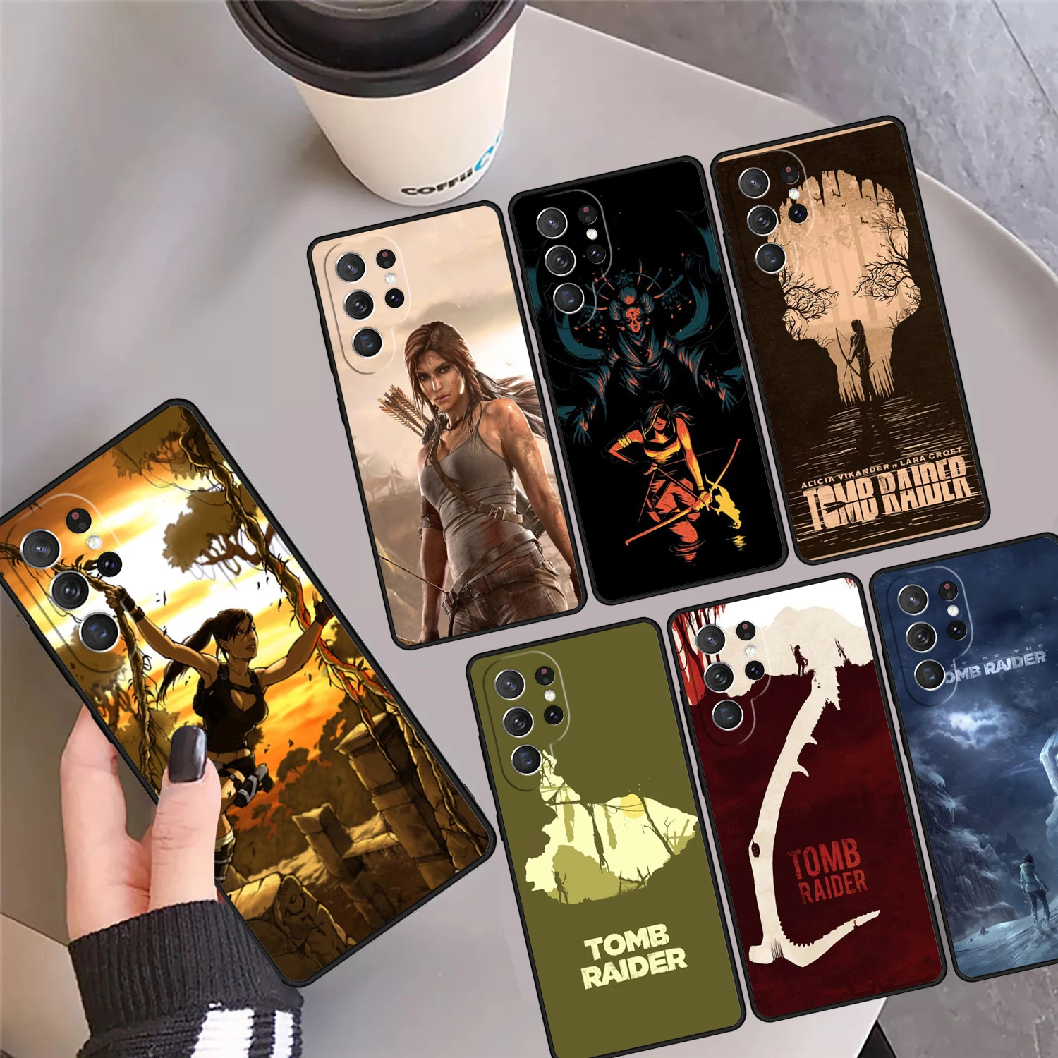 Lara Croft Tomb Raider Phone Case Cover Coque For Samsung Galaxy S24 Ultra 23 S22 Plus S21 FE S20 S8 S9 S10 Note 10 Pro Note 20