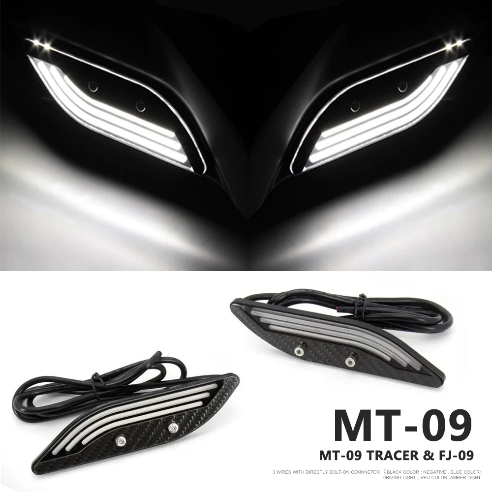 

Motorcycle LED Decorative Light Kit For YAMAHA MT-09 TRACER MT09 FJ-09 FJ09 Hand Guard Decorative Lights Knuckle Guard LED Kit