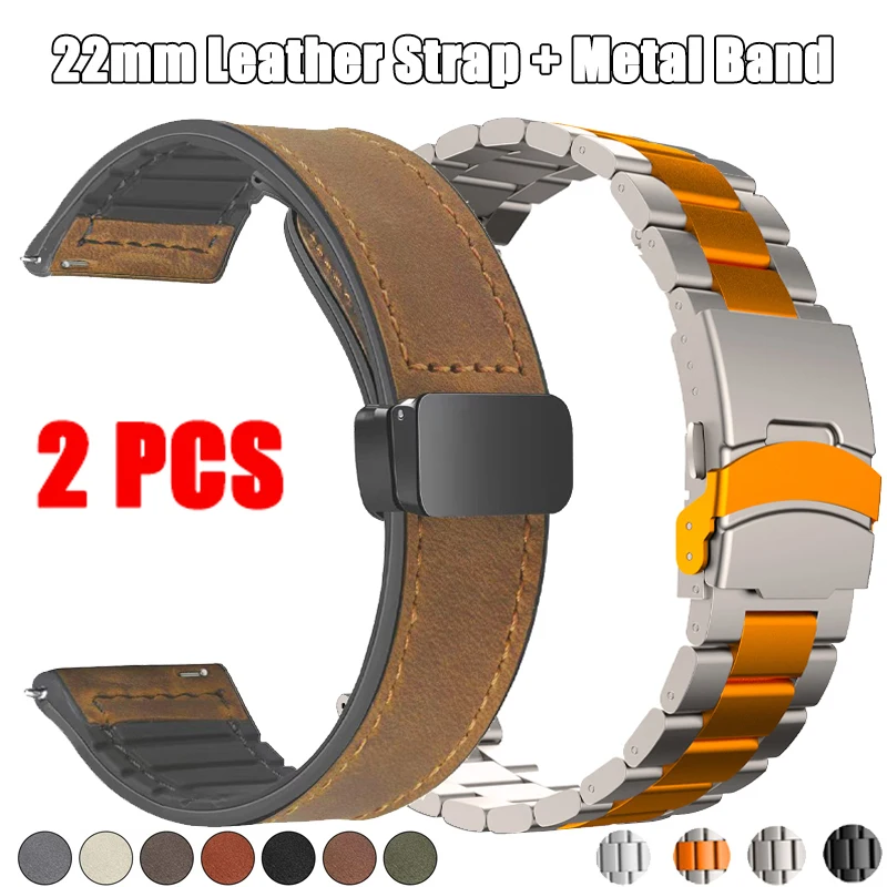 22Mm Leather Band+M…