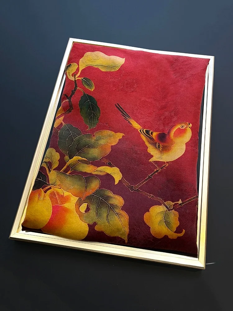 レッドクラウドシルクスカーフ-エスニックスタイル-マルベリーシルクスクエアスカーフ-レディース-52cm-装飾花柄スカーフ-すべての年齢層向け