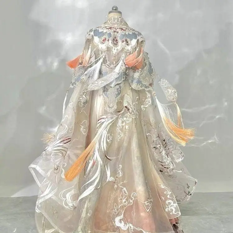 

Han Yun Feng Xian Que Улучшенная вышивка Wei Jin Супер фея Весна и осень Женская супер сказочная героиня Новый тяжелый ханьфу