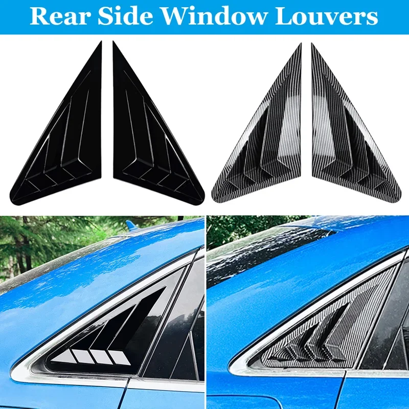 1 Pair Rear Side Window Louvers Cover Air Vent Window Shutter Covers For Audi A3 S3 8V Sedan 2014 2015 2016-2020 Auto Decoration