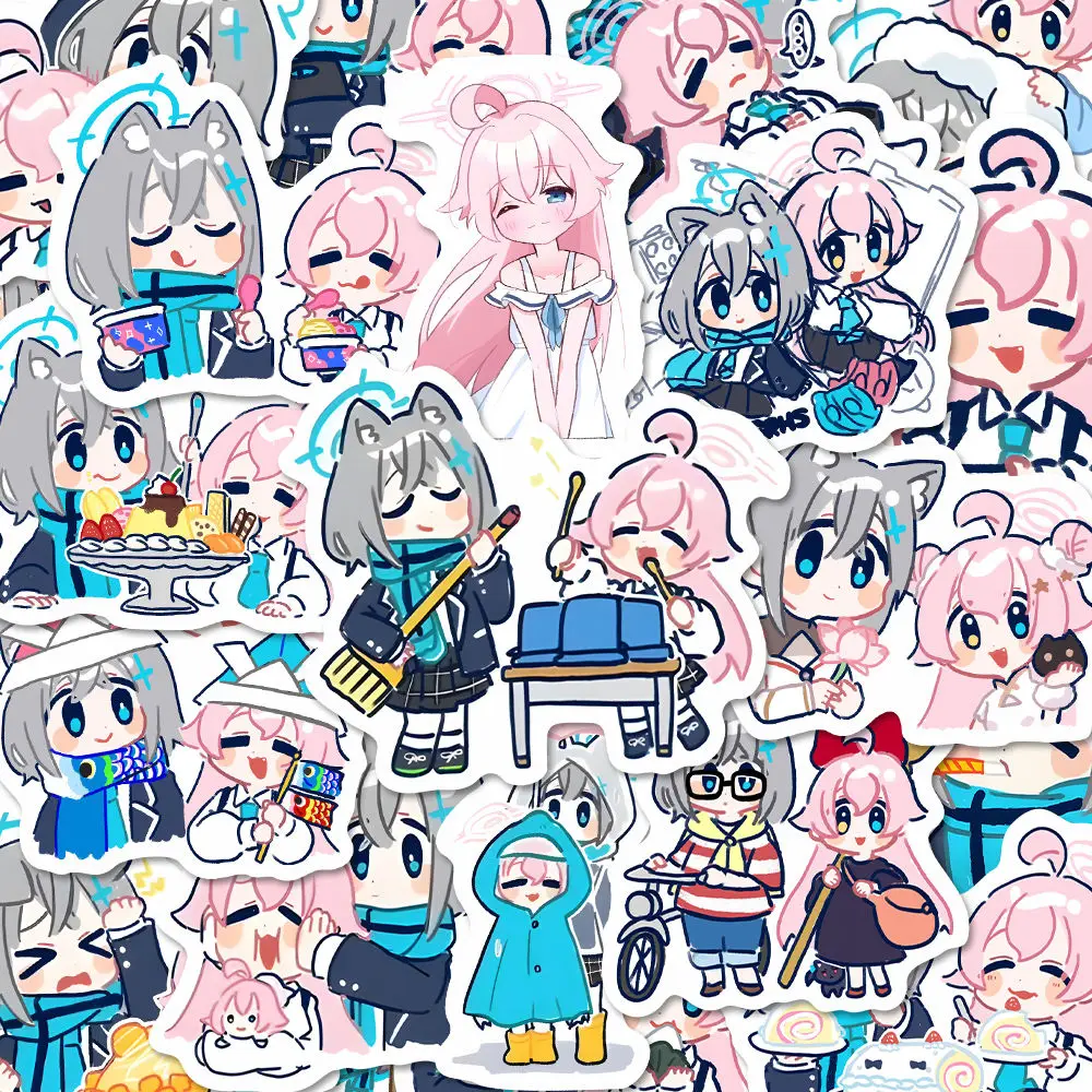 Hoshino Sticker Anime Waterproof Sticker Blue Archive Cute Student Stationery Children Supplies Water Proof DIY takanasi hosino