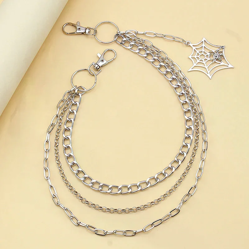 Fashion Punk Metal Pants Chain - Jeans Pants Fashion Men บทวิจารณ์และราคา