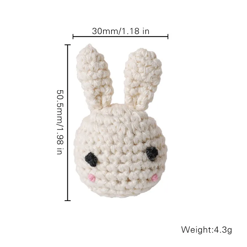 Baby Pacifier Chain Crochet  Cute Rabbit Panda Beads DIY Wooden Teething Pacifier Clips Knitting Jewelry Crib Baby Product