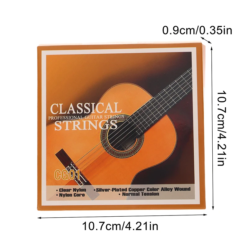 2Set Klassieke Gitaar Snaren Nylon Kern Bassen Verzilverd Koperlegering Wond Snaren Normale Spanning / 6-Snarige Set (028-043)