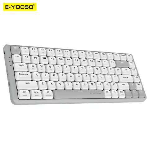 E-YOOSO Z84 Slim Mechanical Gaming Keyboard Support Bluetooth 5.0 Wired wireless USB 2.4G 84 Key Gamer for Computer PC Laptop