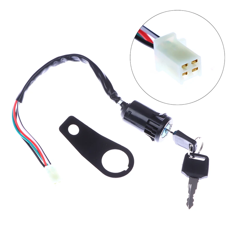 ★▲1 Set DIY Accessories Universal Motorcycle Start The Ignition Switch Lock Key With Bracket For Most 50cc 70cc 90cc 110cc 150cc