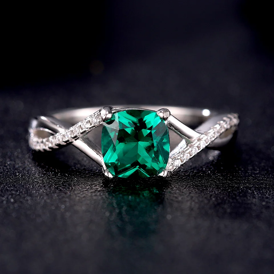 925 Sterling Silver for Women Emerald Jewelry Set  Ring Pendant  Stud Earrings High Quality Engagement Wedding Fine Jewelry Gift