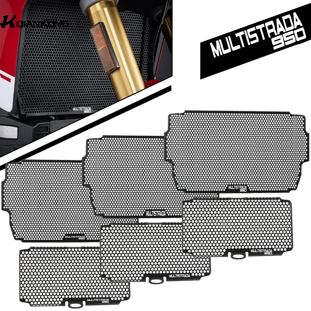 

For Ducati Multistrada 1200 Pikes Peak 2016-2017 MultiStrada 950 1260 Motorcycle Accessories Radiator Guard and Oil Cooler Set