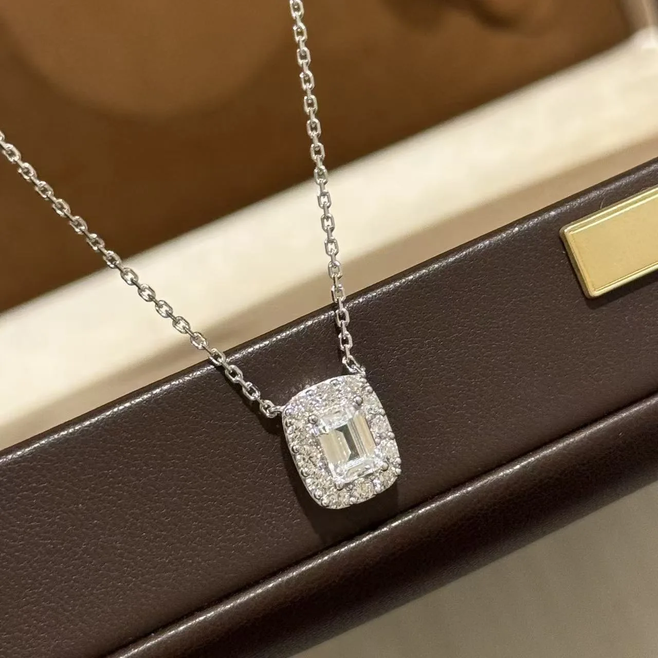 

2025 S925 New Popular High Quality Classic Hot Selling Square Romantic Sweet Engagement Necklace Women's Luxury Jewelry Party