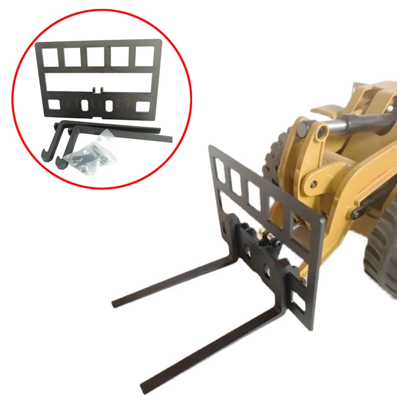 

1 шт. для радиоуправляемого погрузчика Huina 583: металлические вилы для поддонов, компонент ковша погрузчика, детали для сборки игрушечного складского грузовика/транспортного средства своими руками