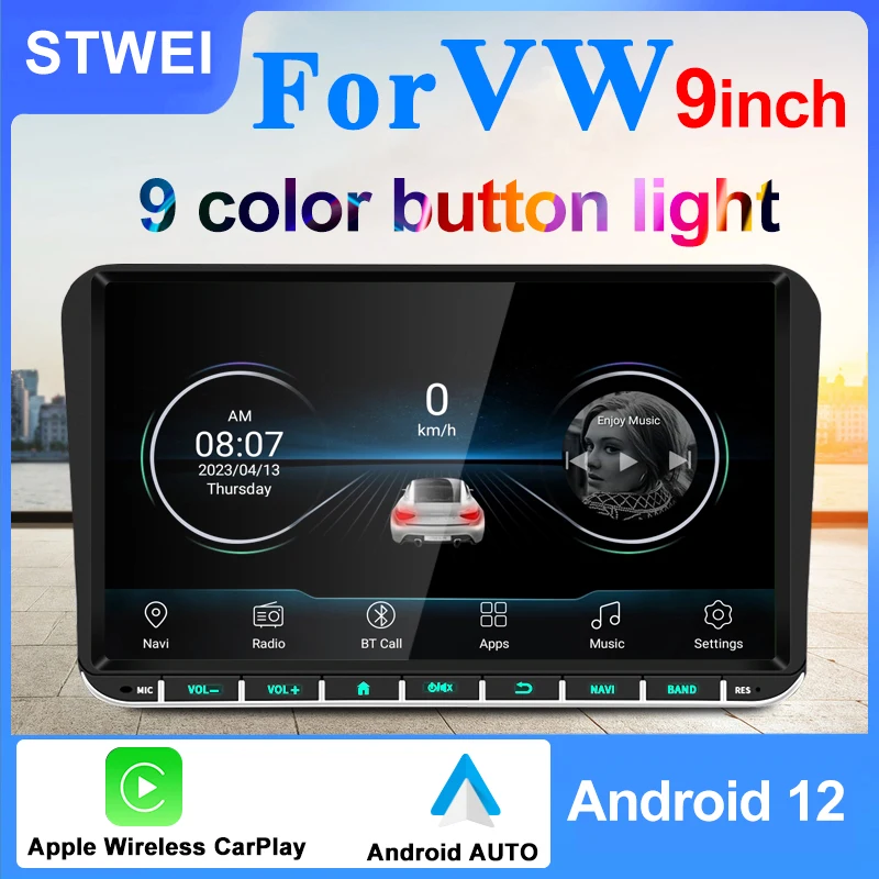 For Volkswagen, Golf, Jetta, Polo, Skoda, Fast, Octavia, Tiguan, Passat, Amarok, Android 11, GPS, Car Radio Multimedia Player