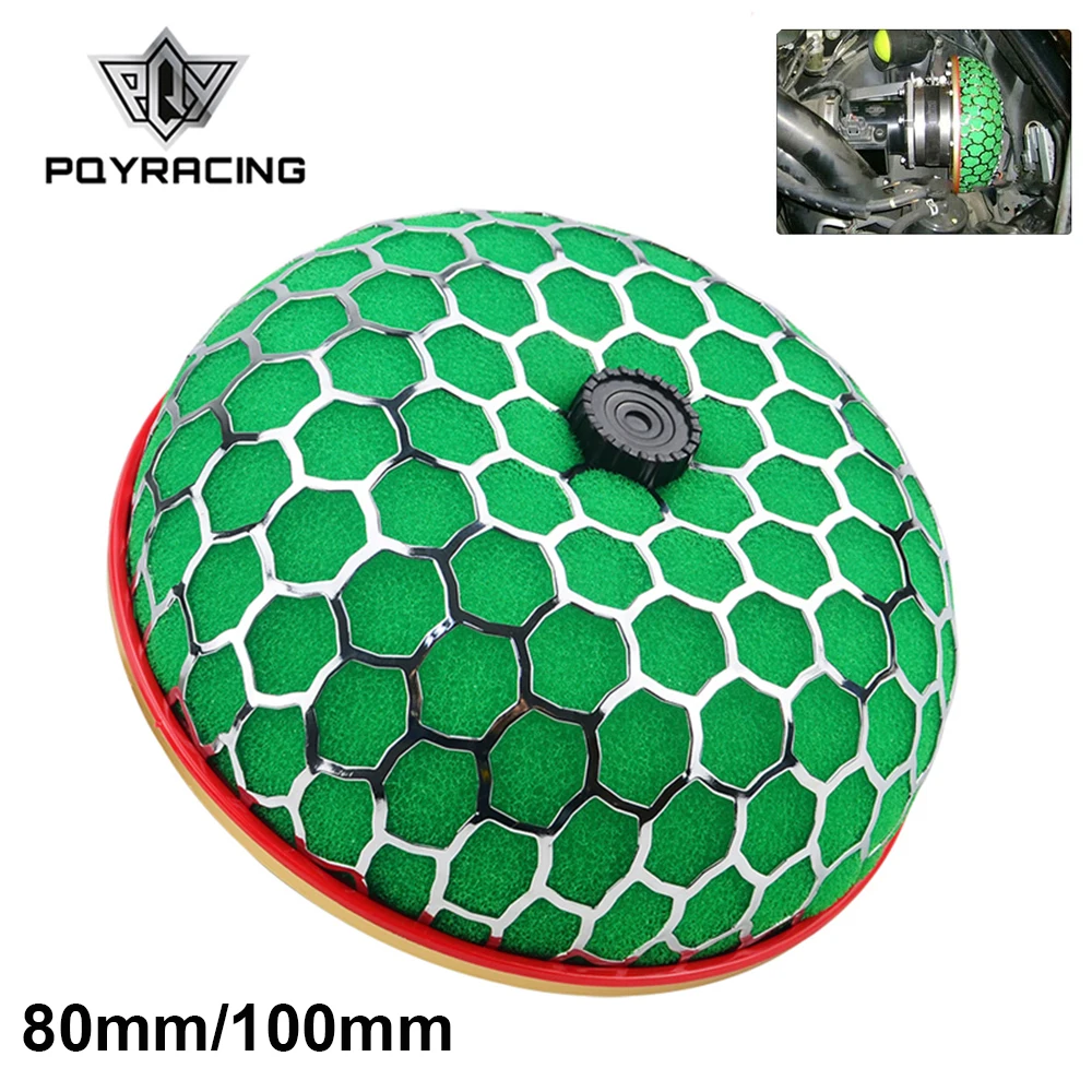 80mm / 100mm Round Mushroom Super Power Car Air Filter Cleaner Intake Flow PQY-HAF80/100-MB