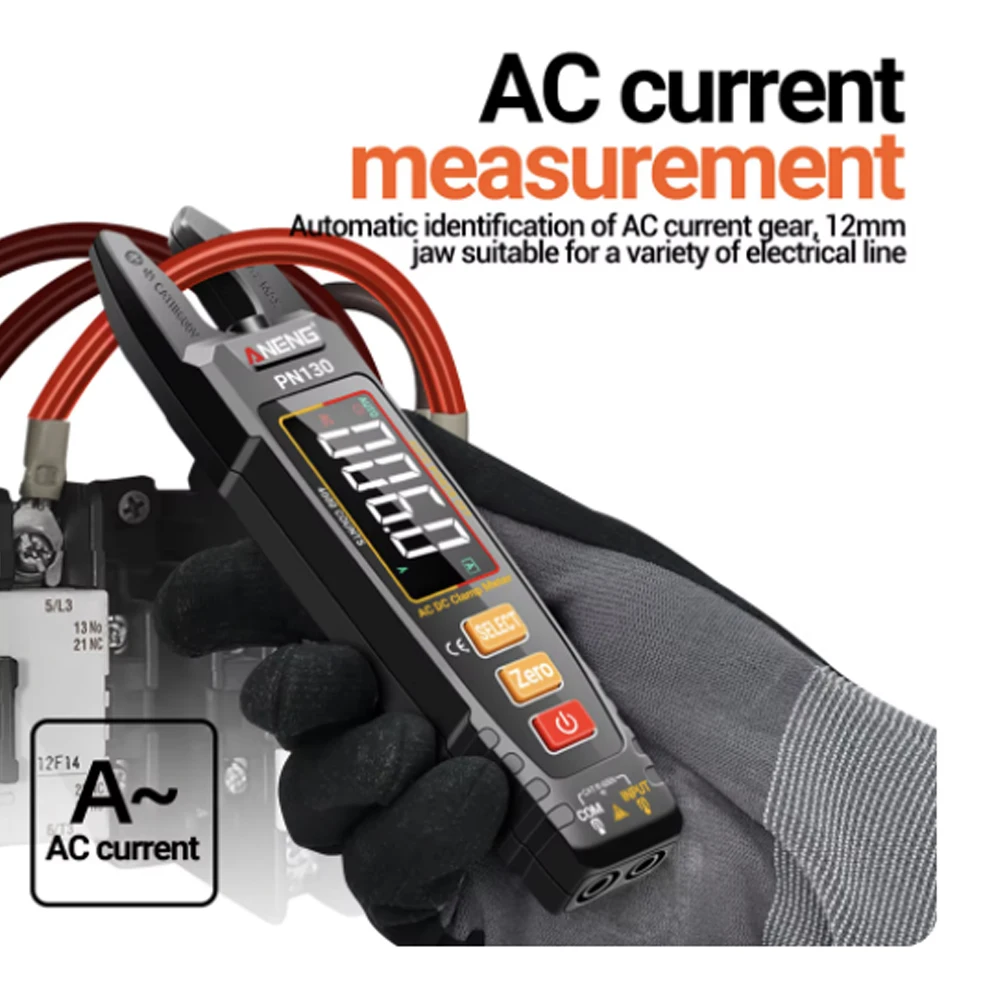 PN129 PN130 Clamp Meter Capacitance Resistance Testers 4000 Counts Multimeter AC/DC 600V Voltage Current NCV Sensing Test Tools