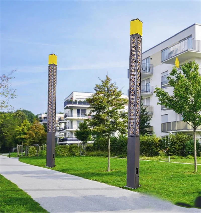 80w 야외 정원 조명 IP65 방수 Led 안뜰 조명 정원 포스트 라이트 빌라 커뮤니티 LED 잔디 조경 램프